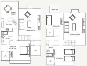 C3 Bedroom / Two & Half Bath - 1805 Sq. Ft.*